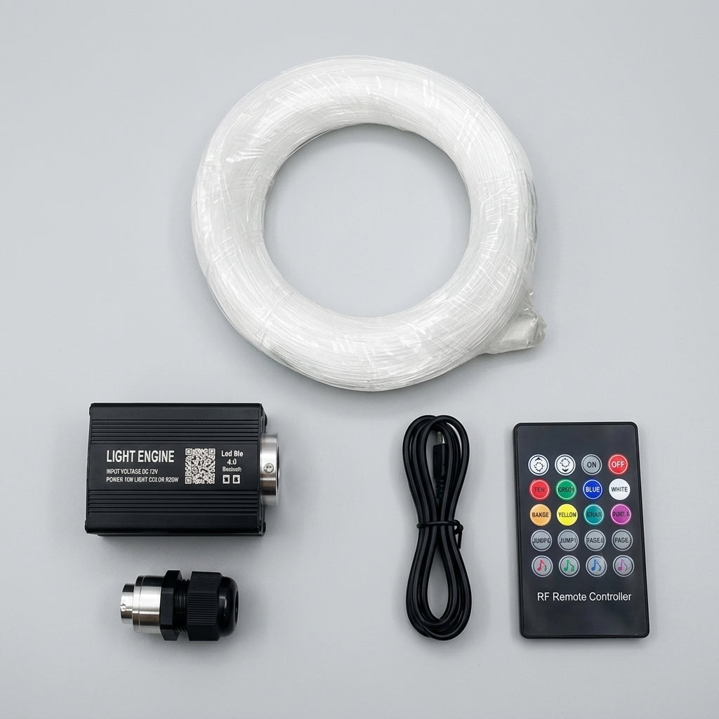 Kit Ciel Étoilé LED RGB pour Plafond de Voiture